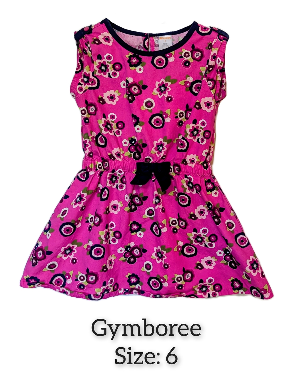 Gymboree Pink Floral Bow Waist Dress